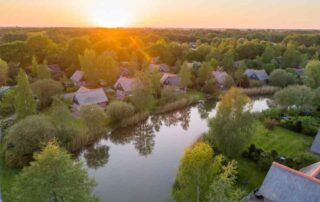 Vissen op bungalowpark de weerribben