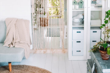 Natuurhuisje Island Life Interieur Huiskamer Doorkijkje