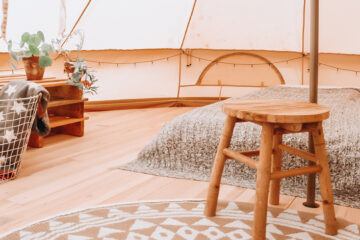 Natuurhuisje Island Life Tent Interieur